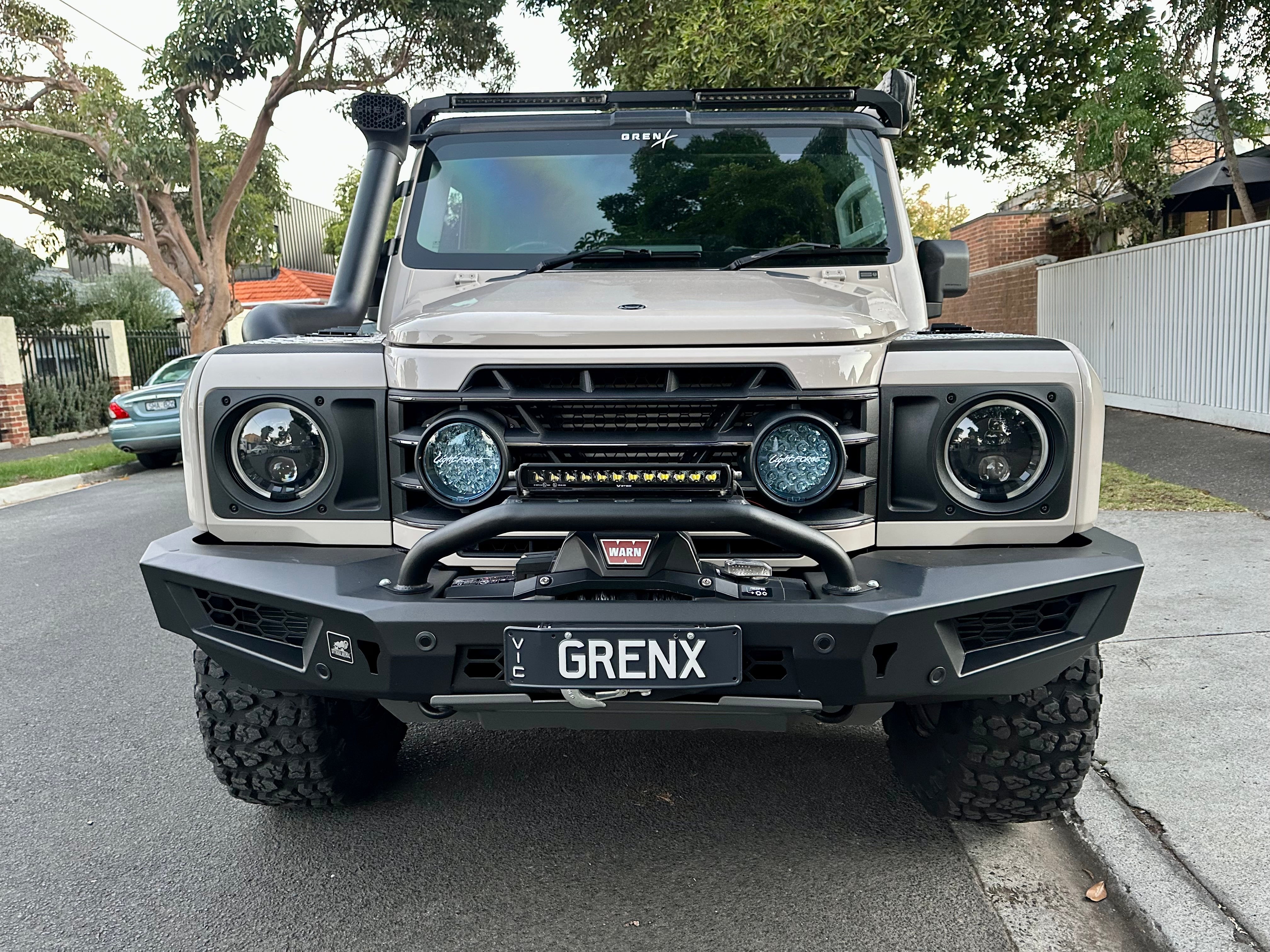 GrenX Lightforce Venom driving light grille kit Ineos Grenadier Off Road Spot Headlight LED