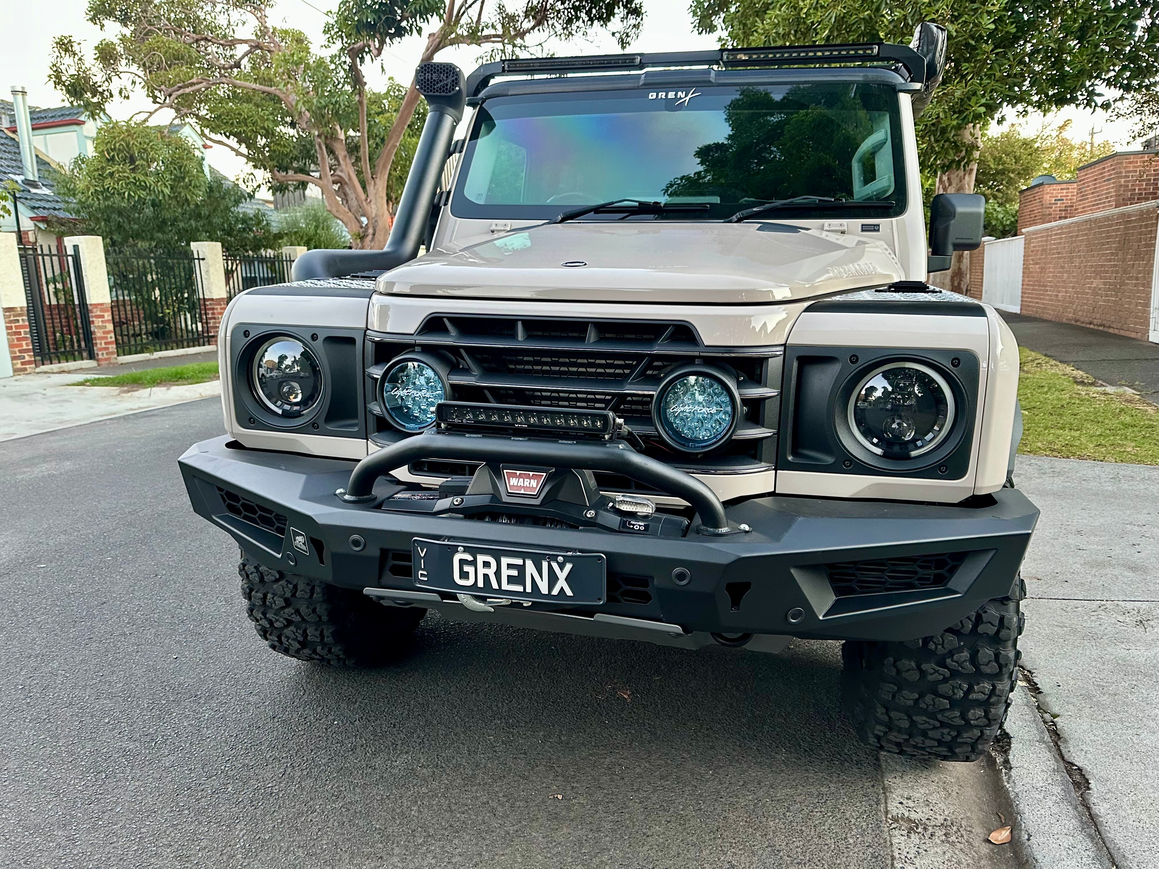 GrenX Lightforce Venom driving light grille kit Ineos Grenadier Off Road Spot Headlight LED