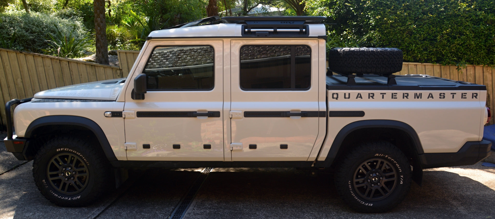 GrenX Ultra Low Profile Roof rack system 1100L Ineos Quartermaster