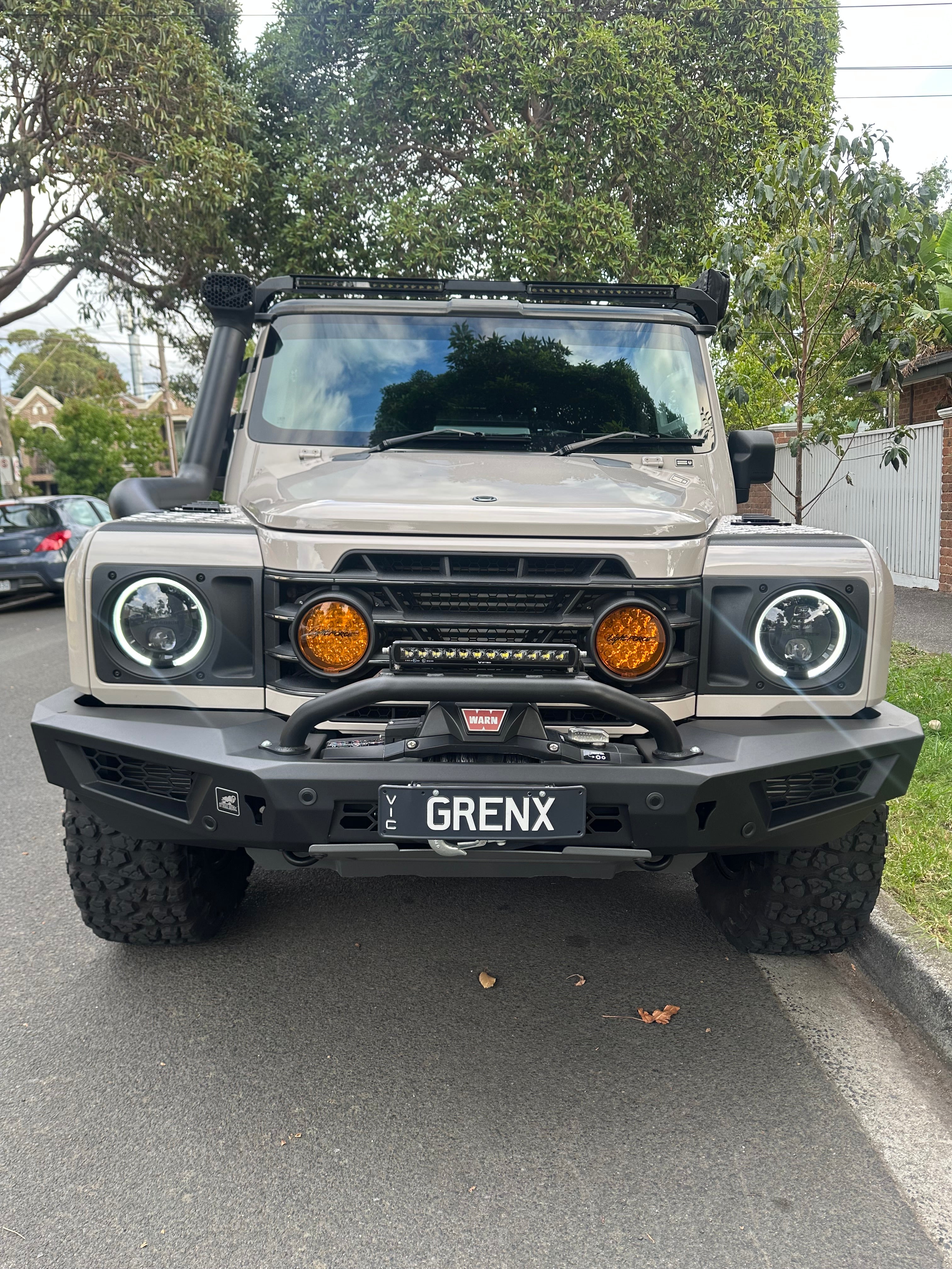 GrenX Lightforce Venom driving light grille kit Ineos Grenadier Off Road Spot Headlight LED