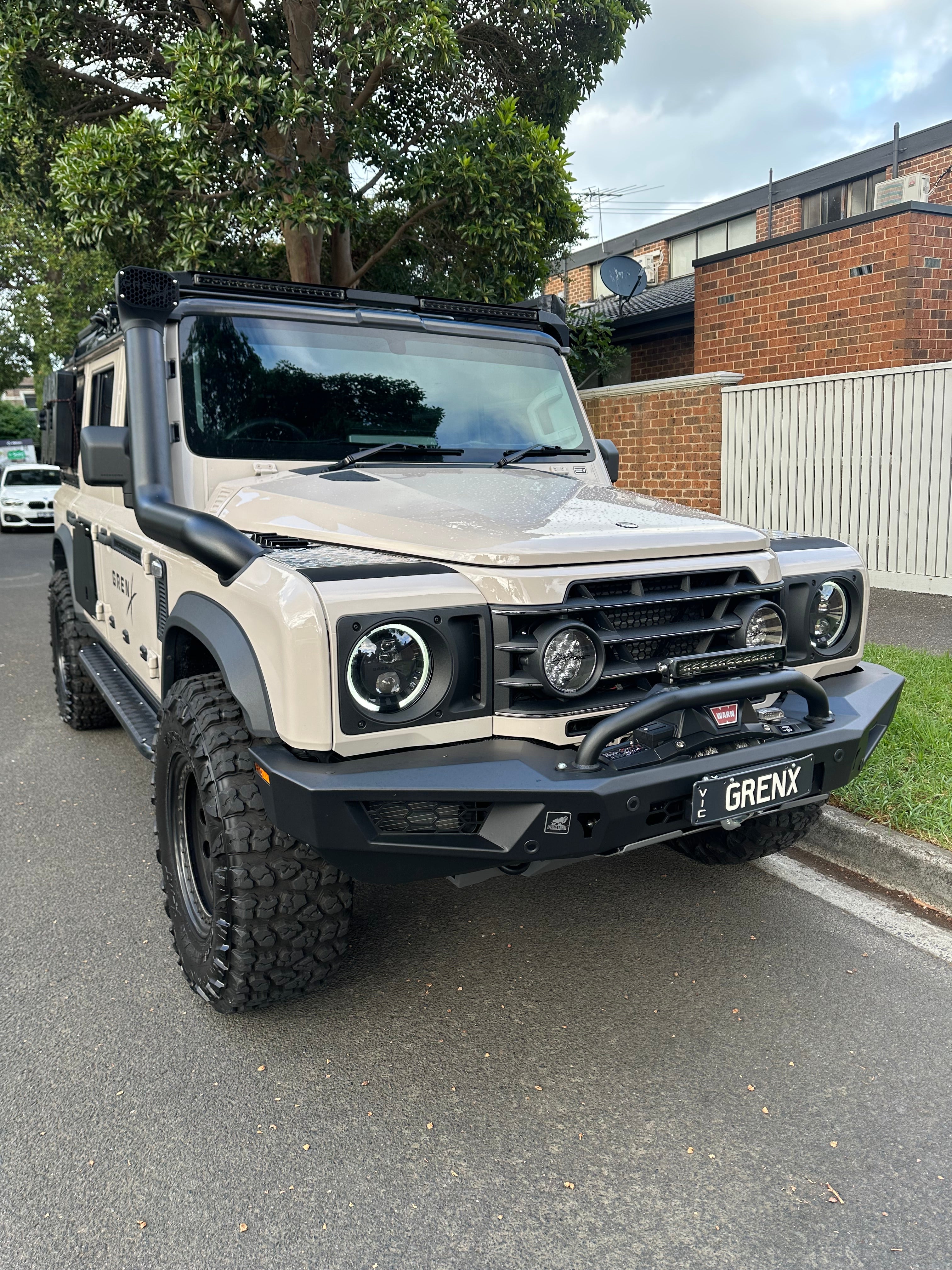 GrenX Lightforce Venom driving light grille kit Ineos Grenadier Off Road Spot Headlight LED