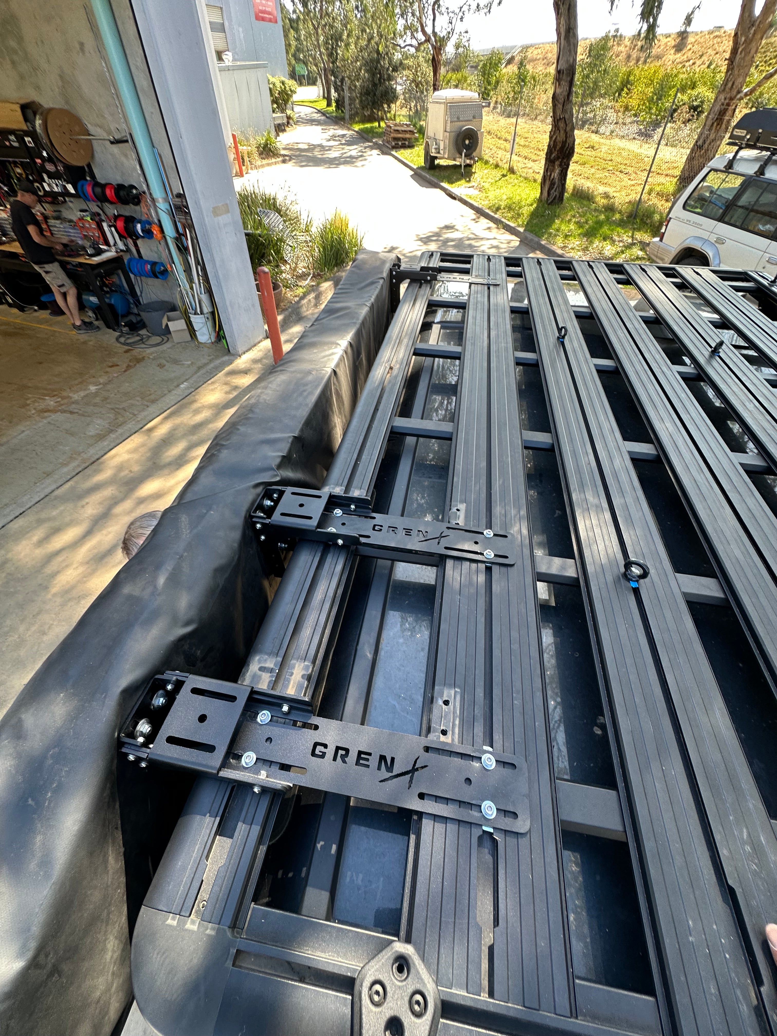 GrenX Ultimate 270 degree Awning brackets Ineos Grenadier universal adjustable low profile