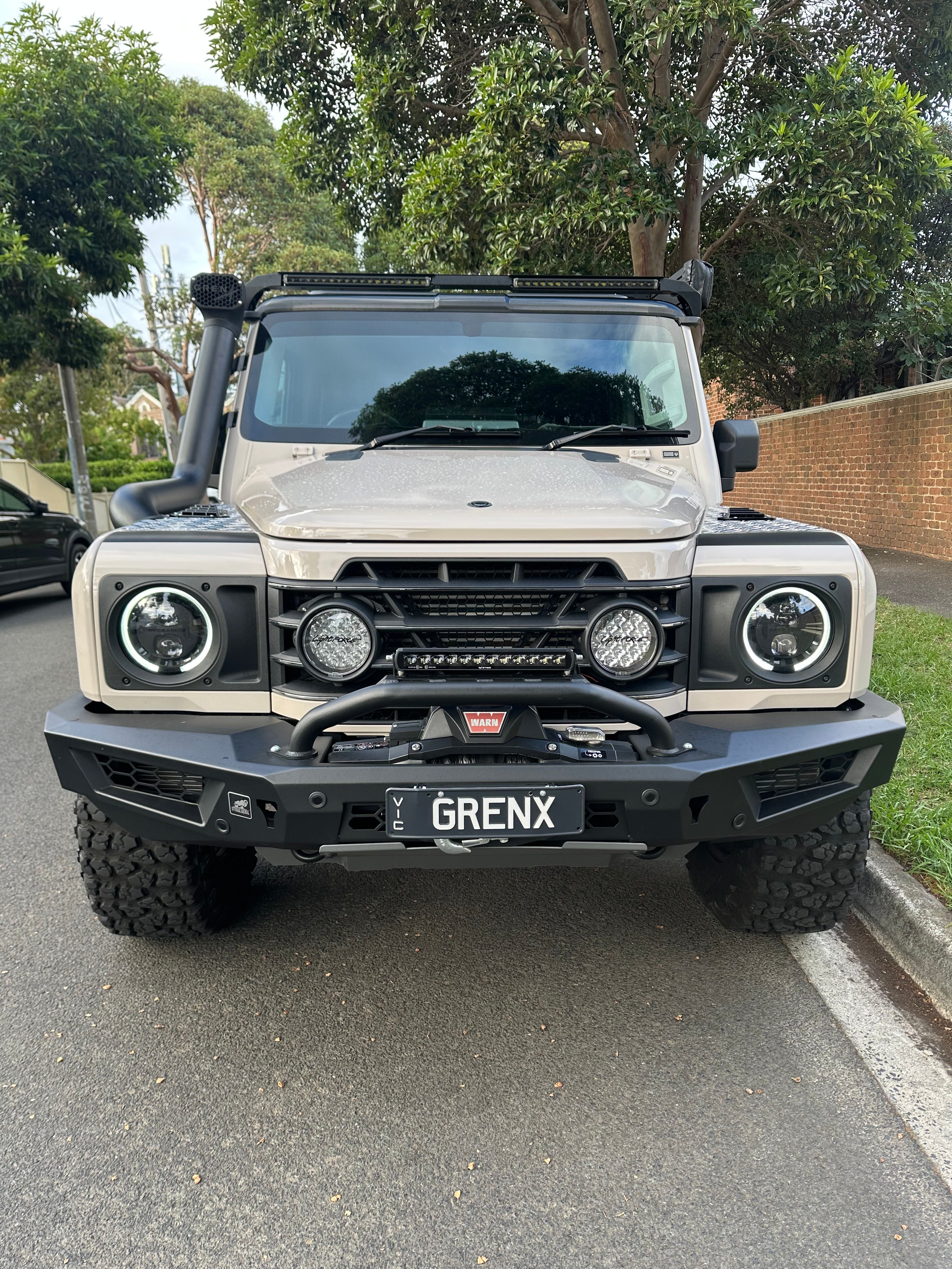 GrenX Lightforce Venom driving light grille kit Ineos Grenadier Off Road Spot Headlight LED