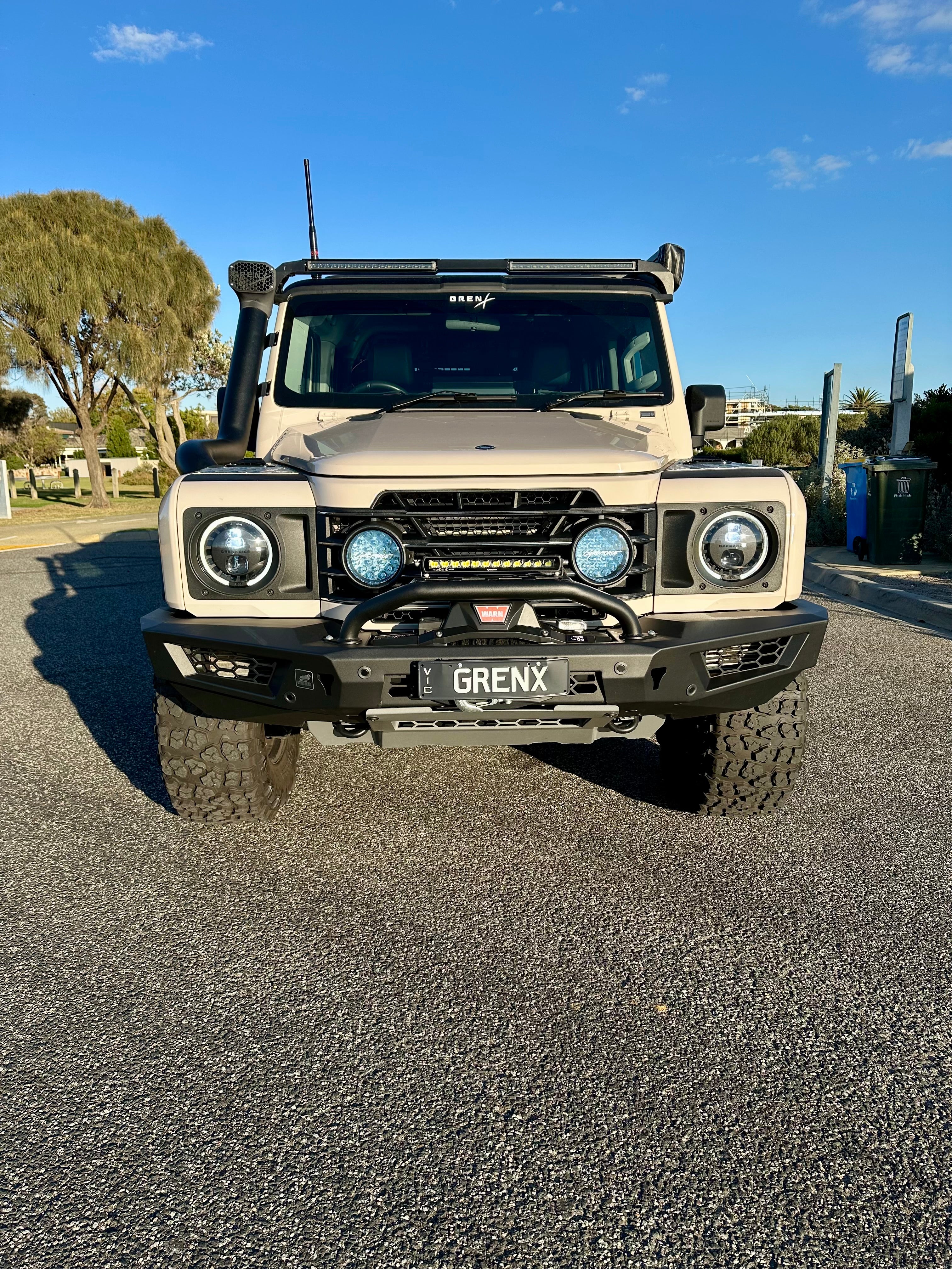 GrenX Lightforce Venom driving light grille kit Ineos Grenadier Off Road Spot Headlight LED