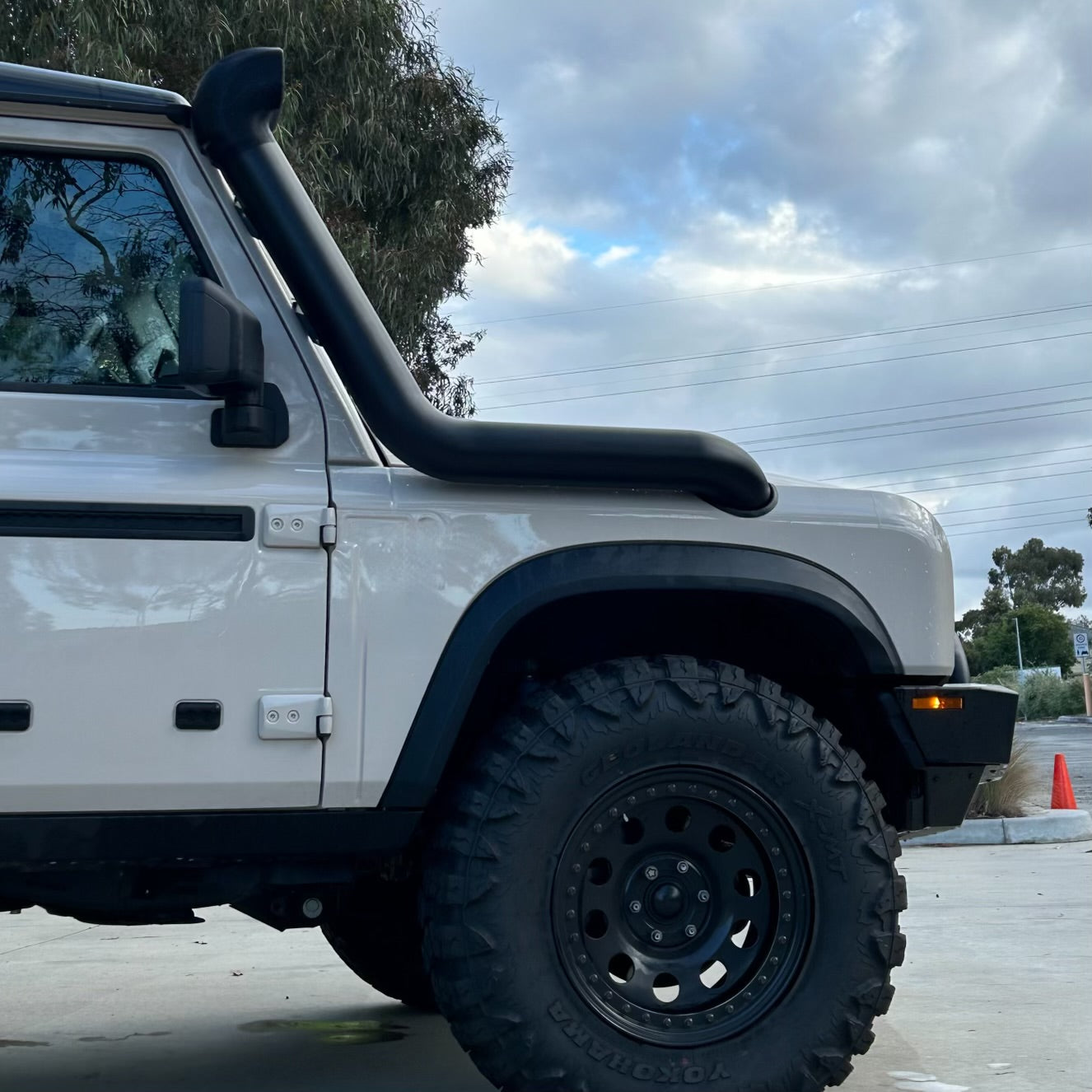 GrenX 4.5” Stainless Steel Snorkel System with Sealed Airbox Ineos Grenadier Ram Head