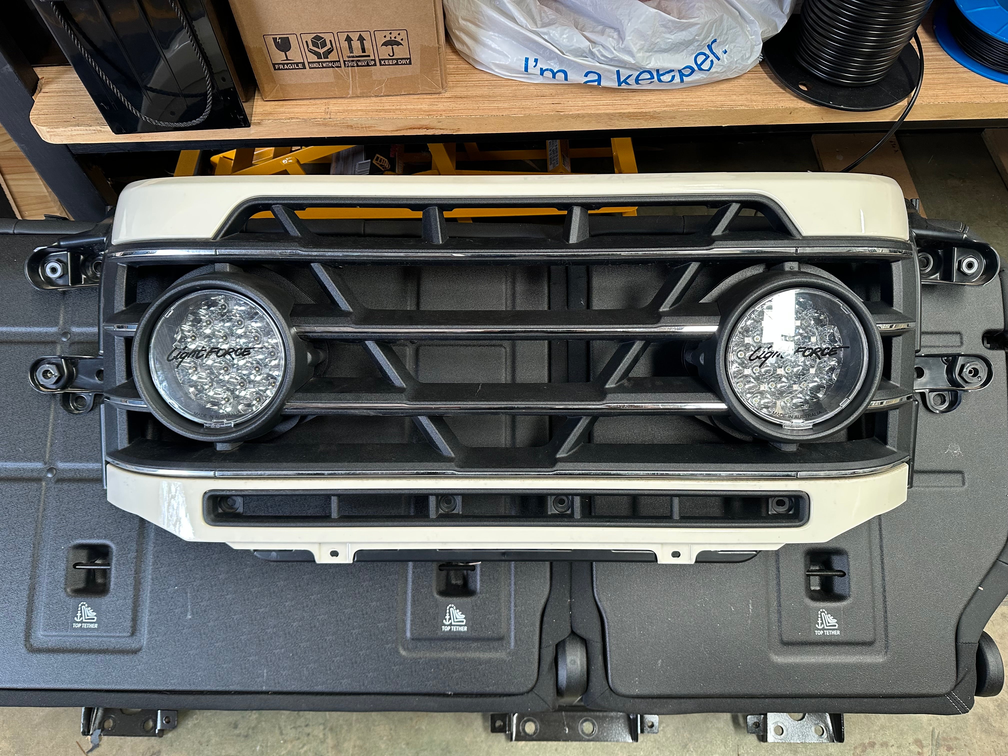 GrenX Lightforce Venom driving light grille kit Ineos Grenadier Off Road Spot Headlight LED conversion