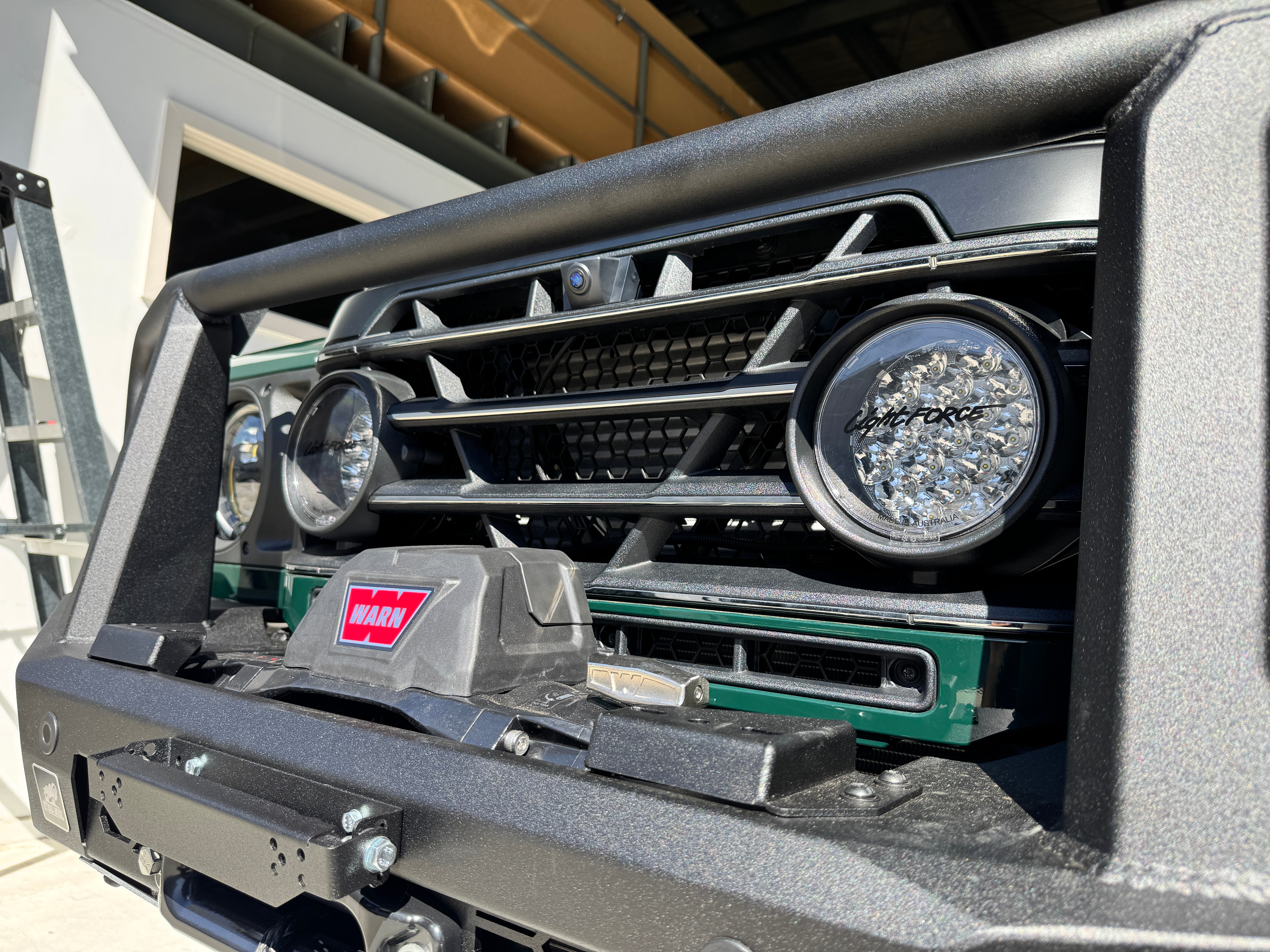 GrenX Lightforce Venom driving light grille kit Ineos Grenadier Off Road Spot Headlight LED conversion