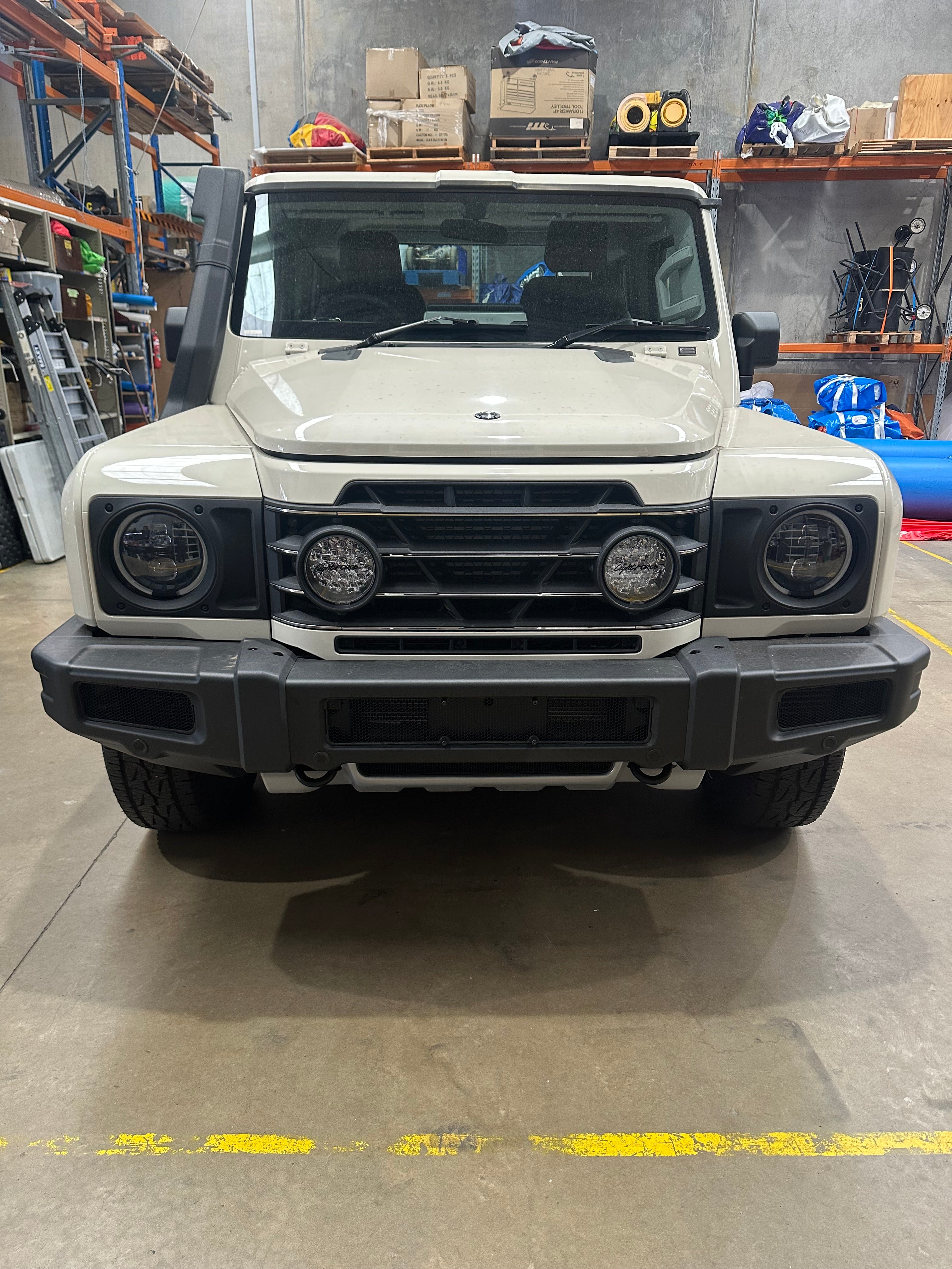 GrenX Lightforce Venom driving light grille kit Ineos Grenadier Off Road Spot Headlight LED conversion