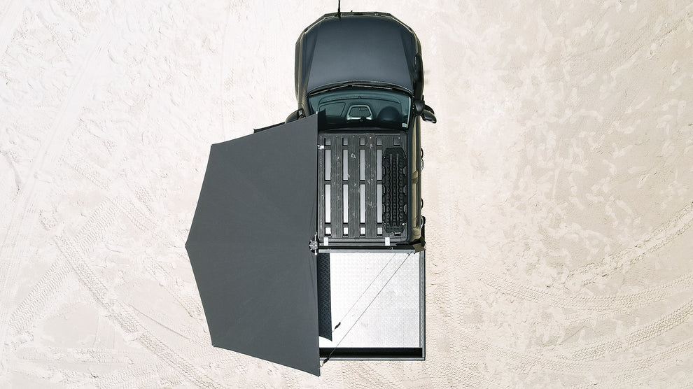 How do you attach an awning to a ute or truck?
