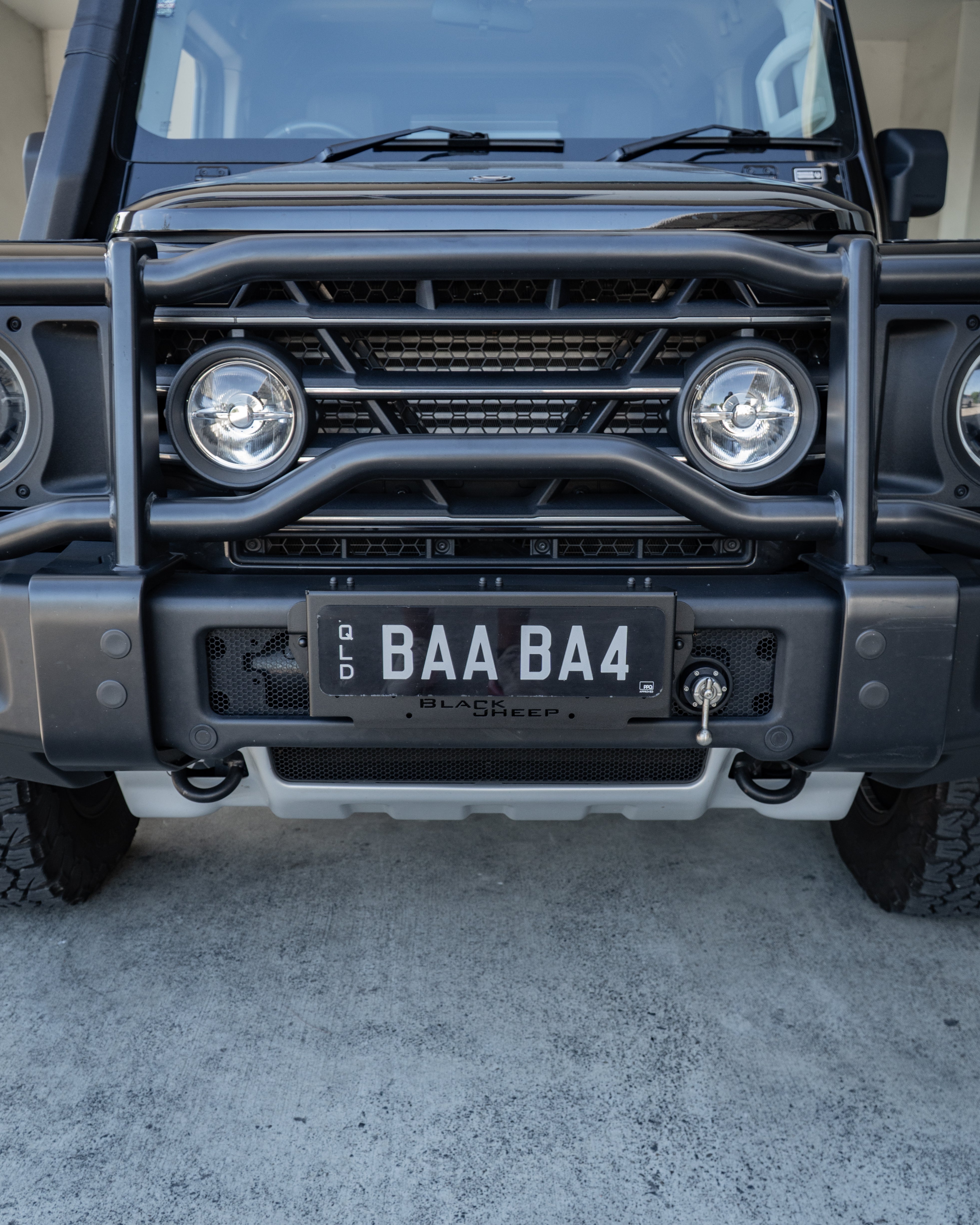 Winch cover and Flip-Up Number Plate Bracket