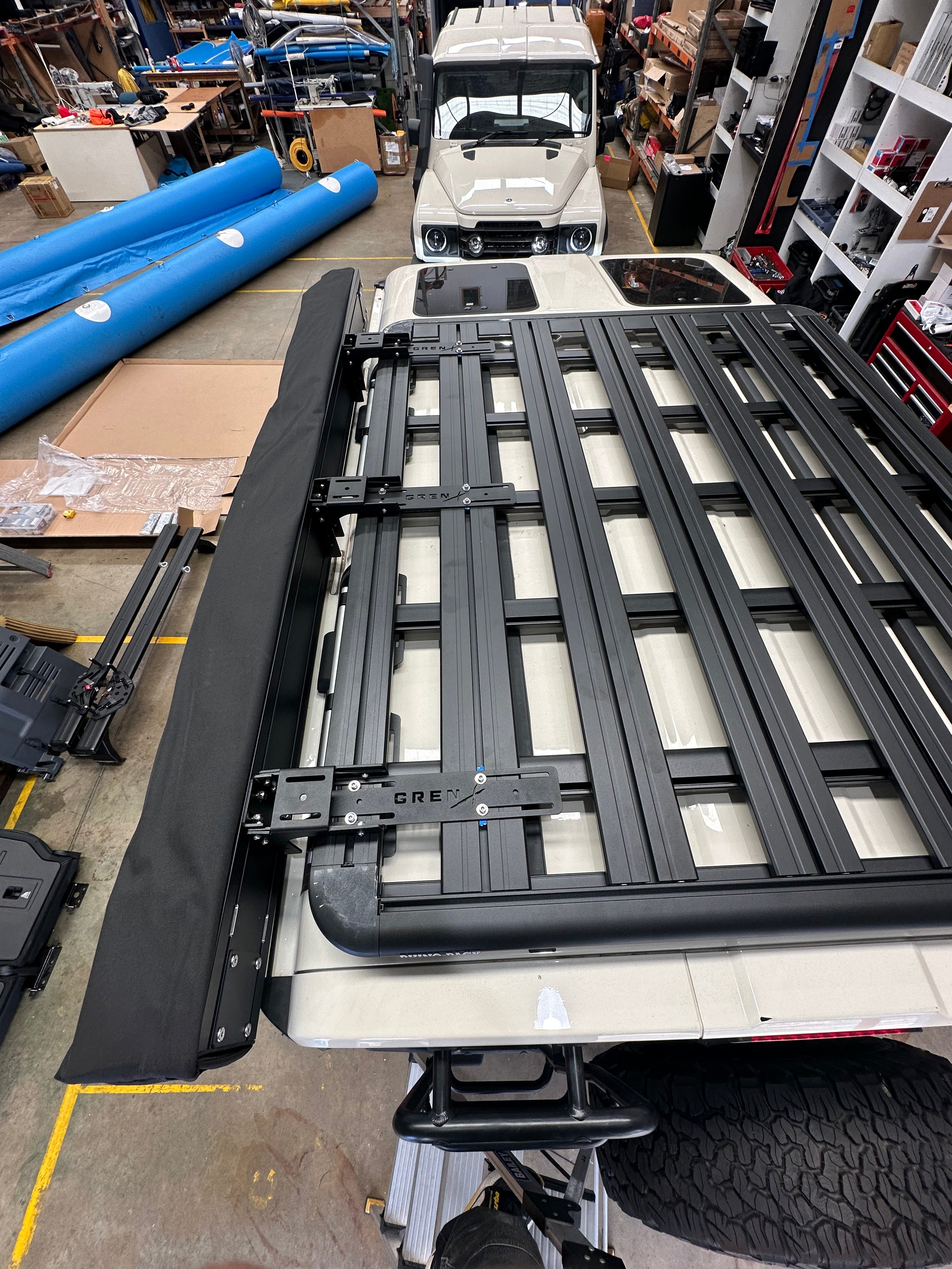 GrenX Ultimate 270 degree Awning brackets Ineos Grenadier universal adjustable low profile