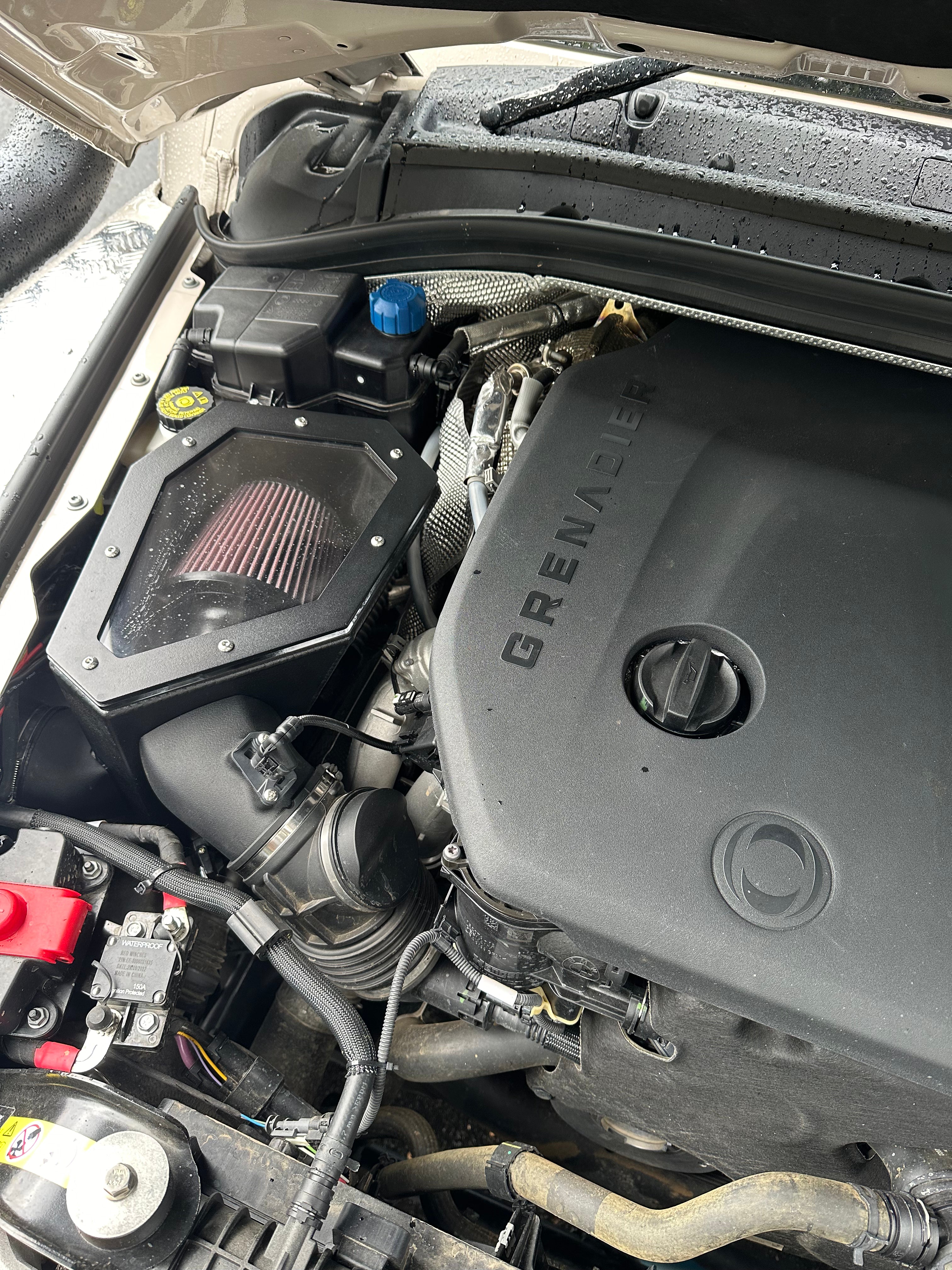 GrenX 4.5” Rear Facing Teardrop Stainless Steel Snorkel System with Sealed Airbox Ineos Grenadier