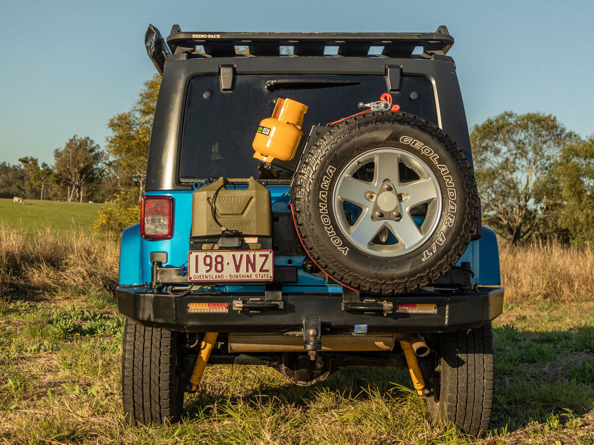 Out-Back Gas Bottle Mount and Spare Tyre Mount