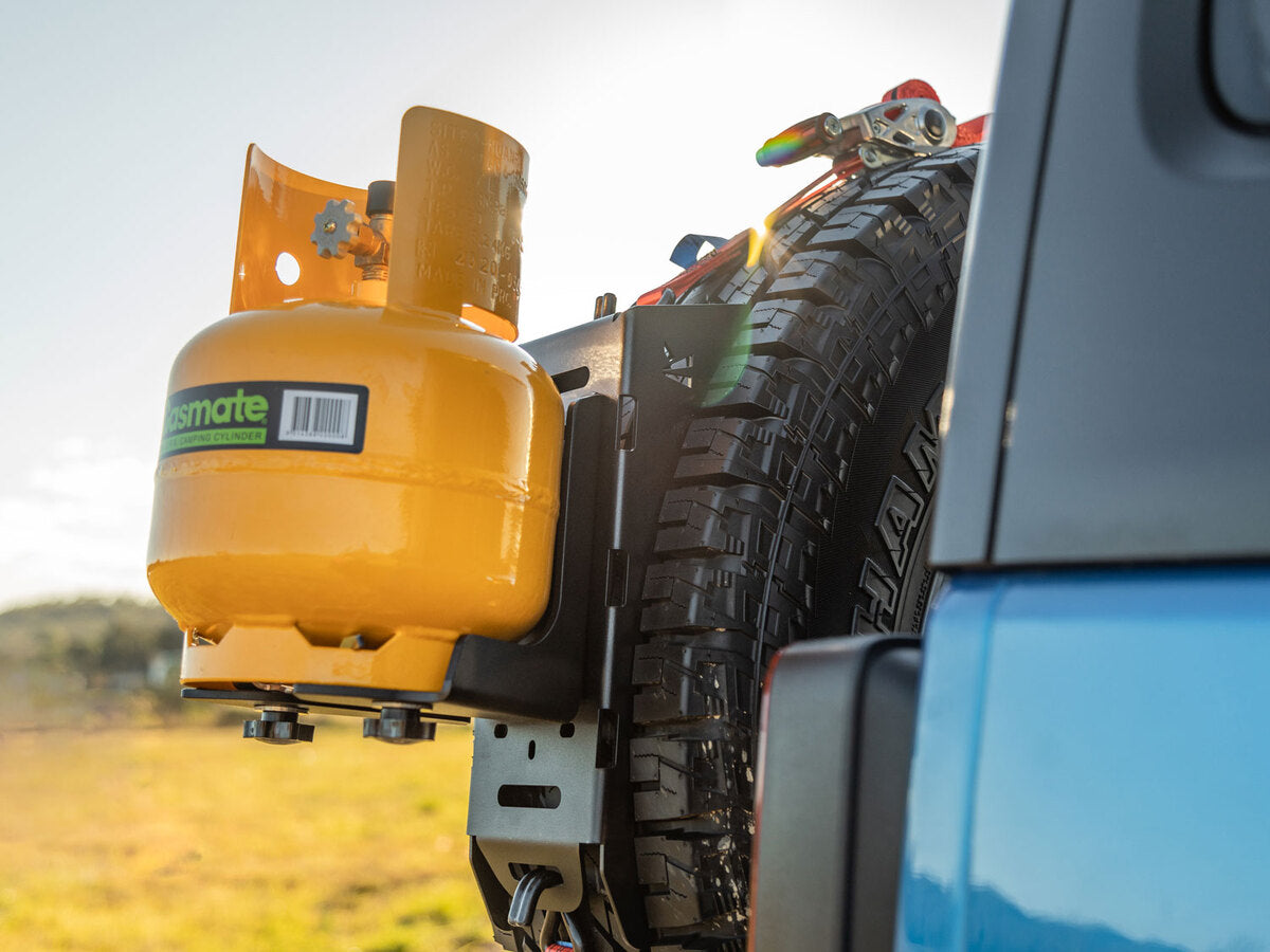 Out-Back Gas Bottle Mount and Spare Tyre Mount