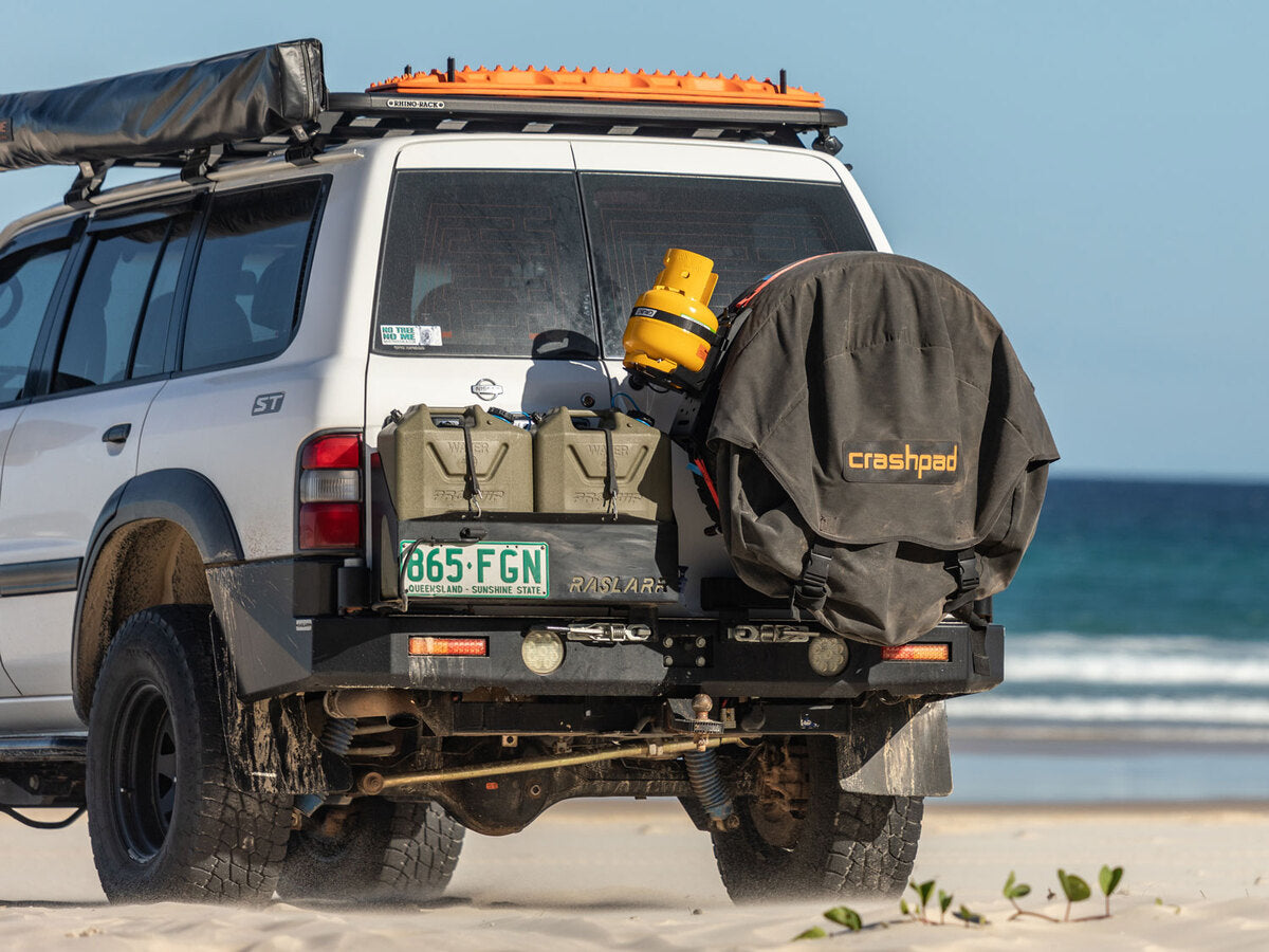 Out-Back Gas Bottle Mount and Spare Tyre Mount
