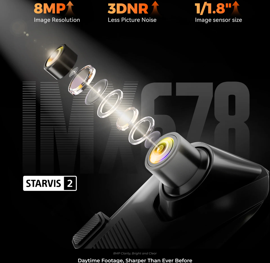 WOLFBOX G900Pro 12MP WiFi Touch Screen Rear View Mirror Dash Cam Smart Mirror