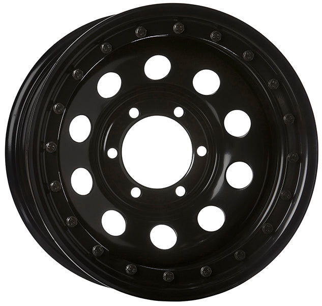 Wheel Round Imitation Beadlock 17x8" 6/130 32ET Black 84.1cb fits Ineos Grenadier Rim