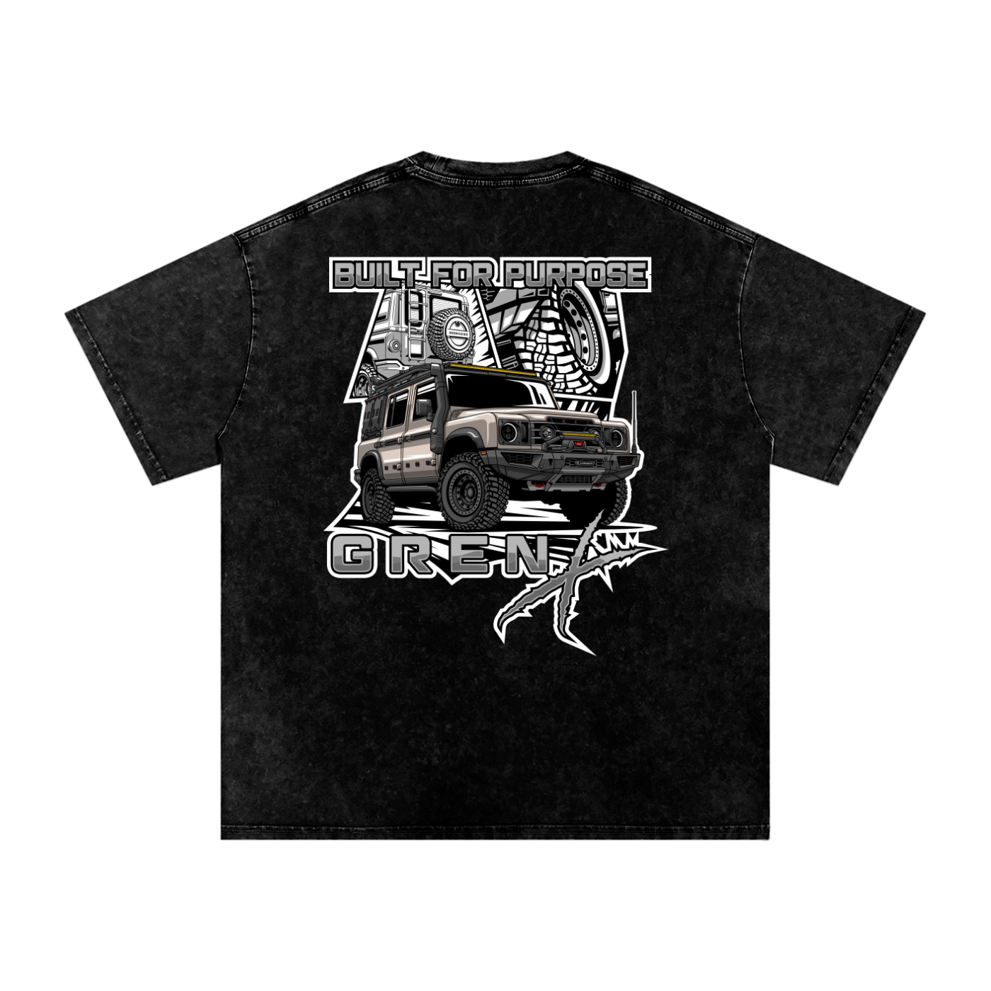 GrenX Acid Wash Oversize T-Shirt - 250 GSM