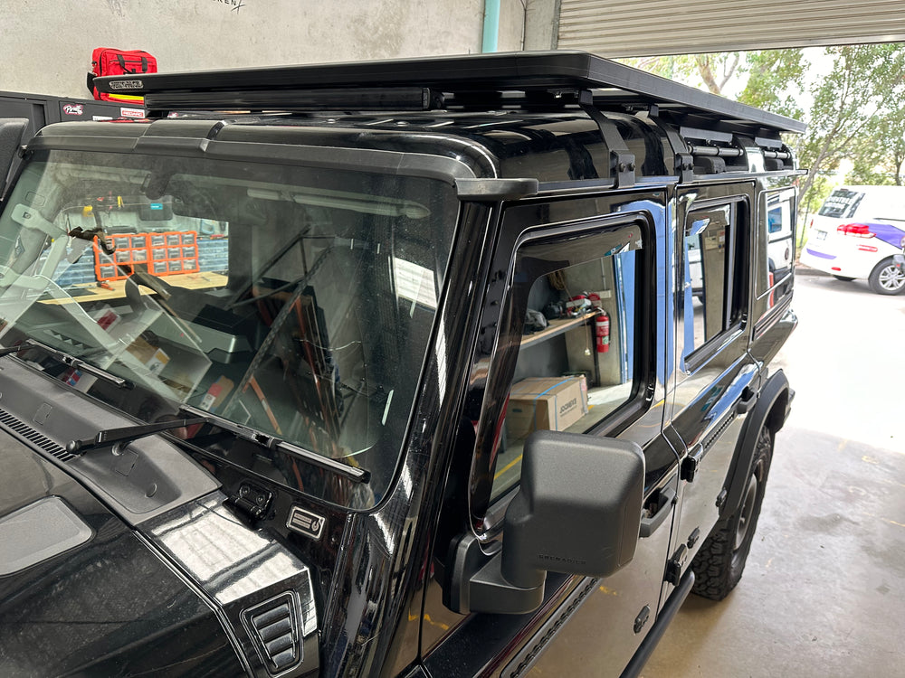 Factory Full Length Rhino Rack conversion kit by GrenX. Low Profile Ro