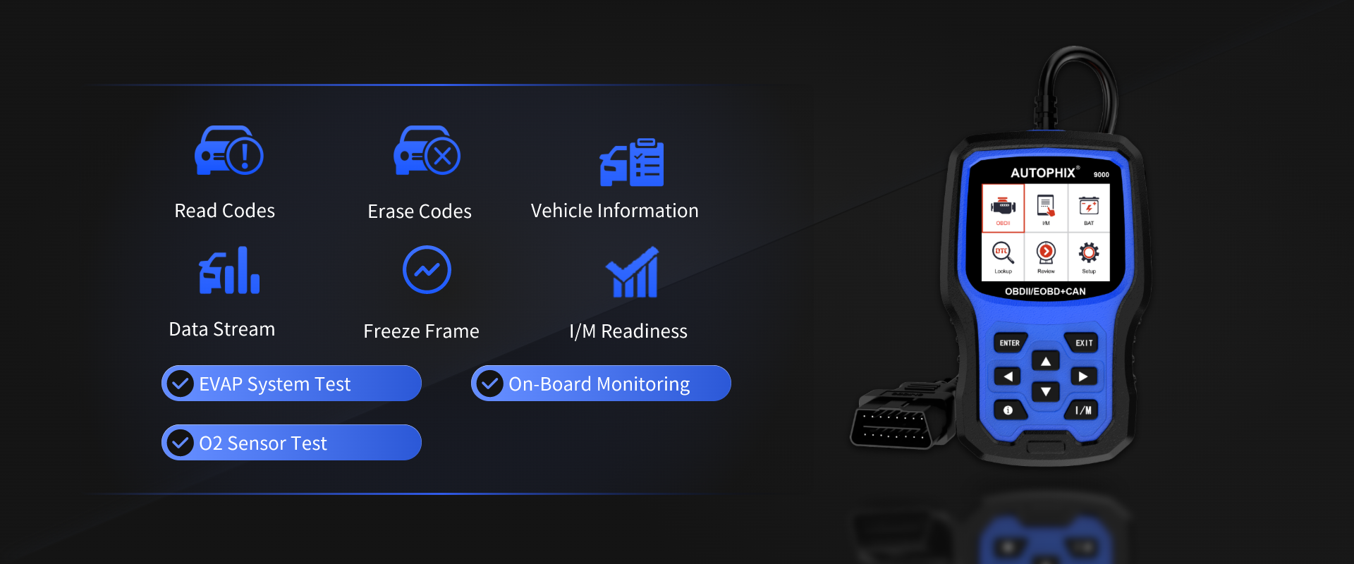 Autophix 9000 OBDII Diagnostic Scan Tool INEOS Grenadier Code Reset OBD2