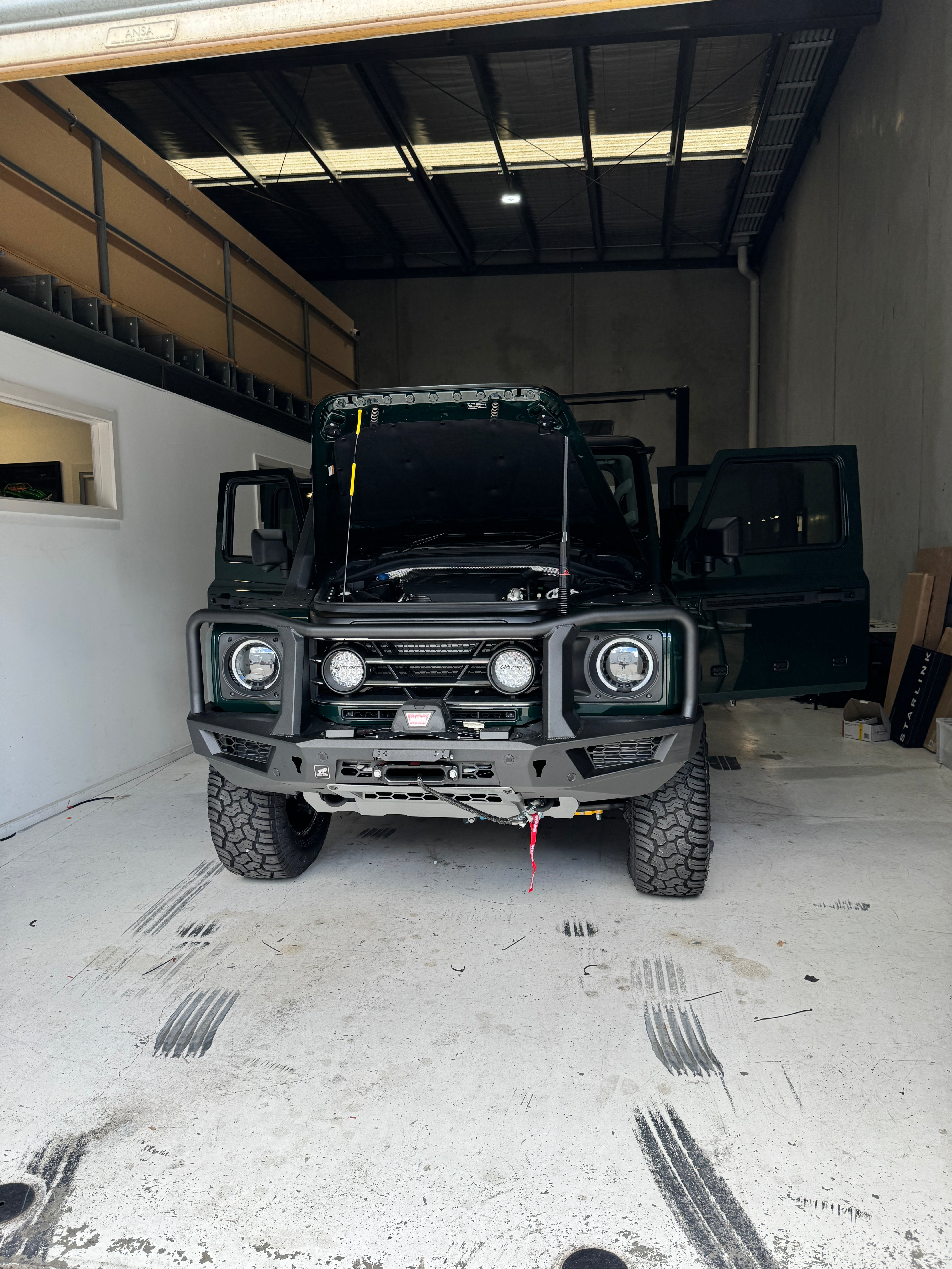 GrenX Lightforce Venom driving light grille kit Ineos Grenadier Off Road Spot Headlight LED conversion