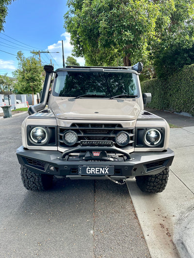 GrenX Lightforce Venom driving light grille kit Ineos Grenadier Off Road Spot Headlight LED conversion