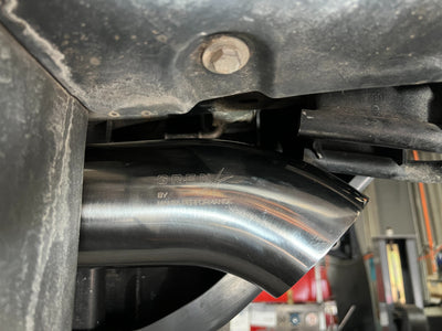 GrenX Exhaust INEOS Grenadier Paticulate Filter back system with Polished Tip 3" Fits Long Range Tank B57 Diesel