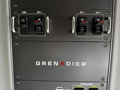 GrenX 4WD Switch Stickers Black Touch Panel Decals for INEOS Grenadier 4x4 Auxiliary Switch Labels