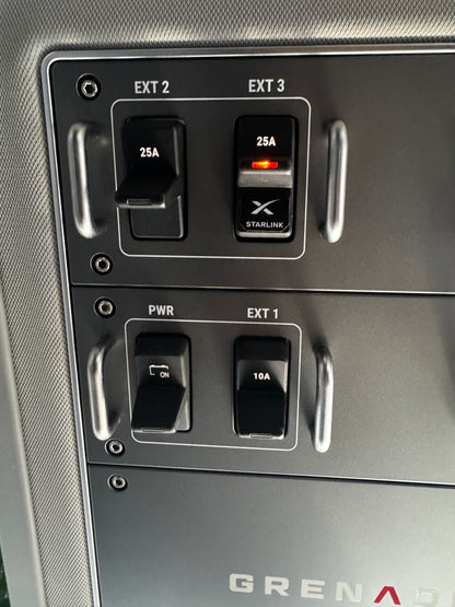 Starlink 4WD Switch Stickers Black Touch Panel Decals for INEOS Grenadier 4x4 Auxiliary Switch Labels