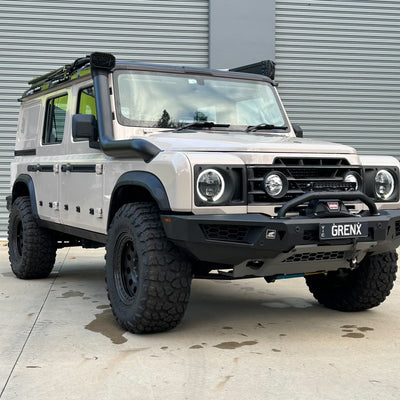 GrenX 4.5” Stainless Steel Snorkel System with Sealed Airbox Ineos Grenadier Ram Head