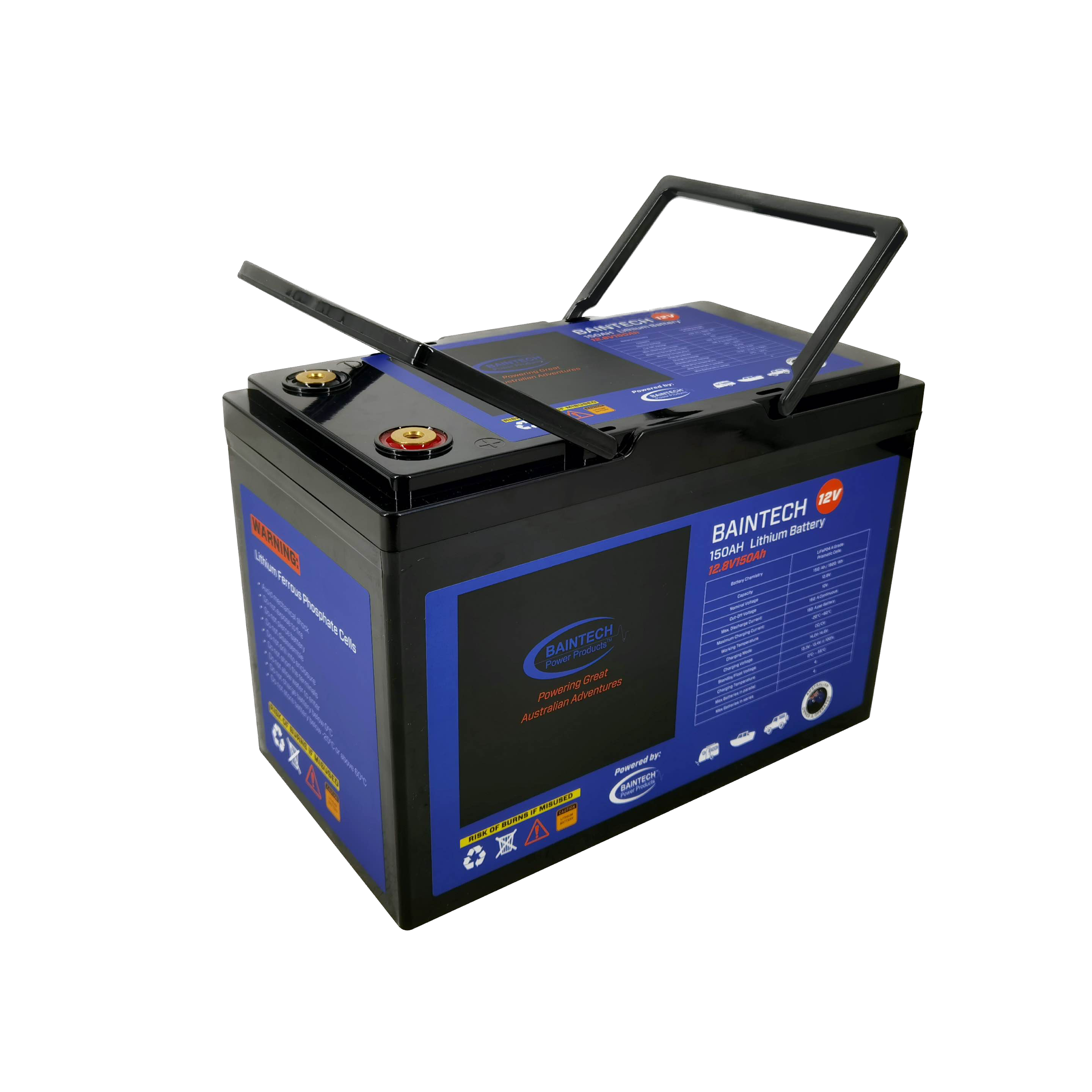 Baintech 12V 150AH Deep Cycle Lithium Battery with Bluetooth