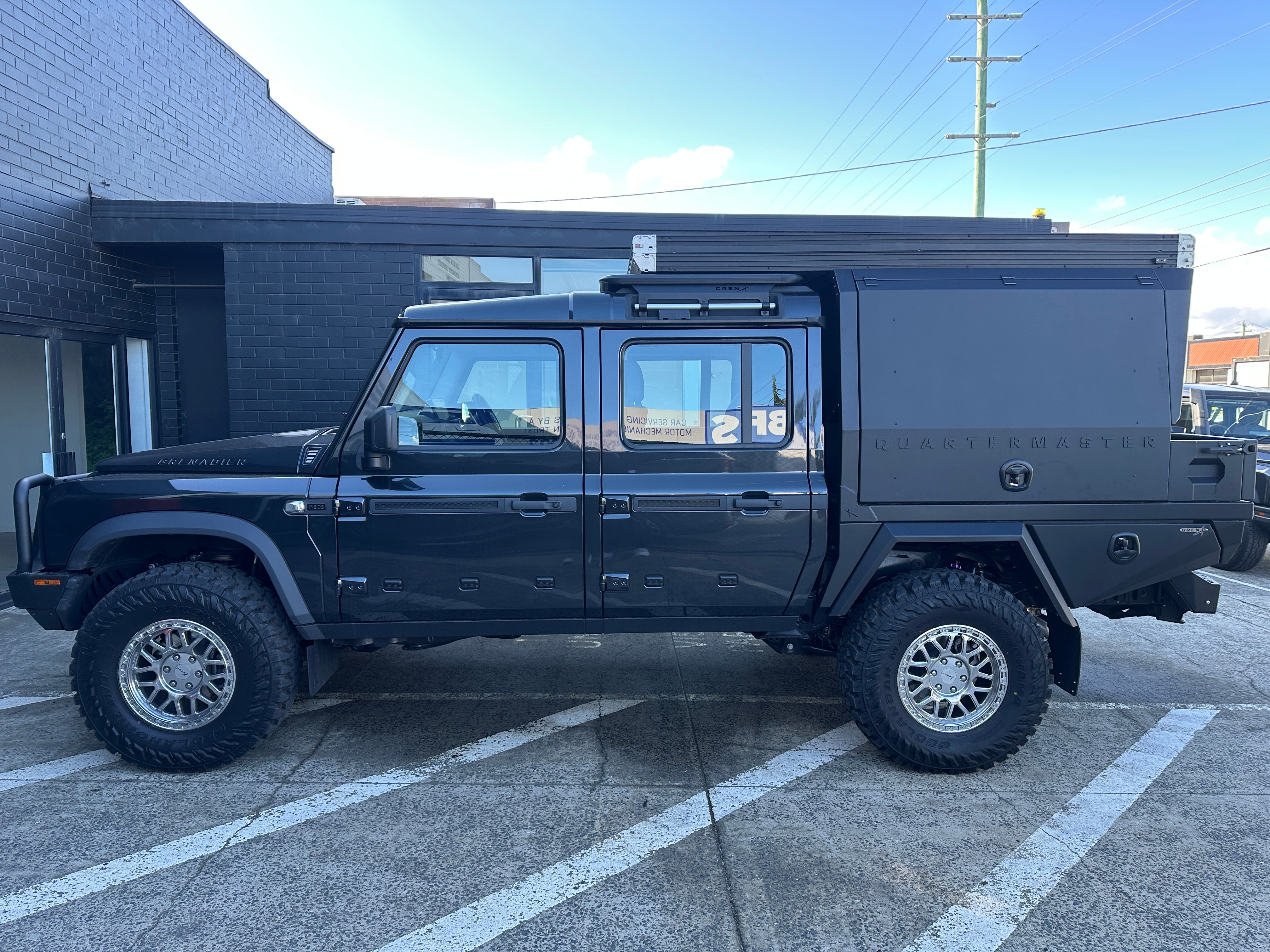 GrenX Ultra Low Profile Roof rack system 900L Ineos Quartermaster