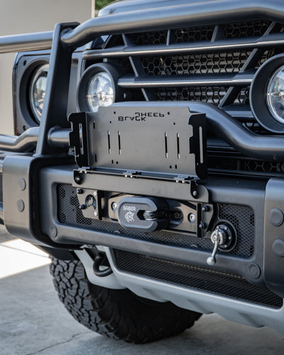 Winch cover and Flip-Up Number Plate Bracket