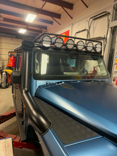 GrenX 4.5” Stainless Steel Snorkel System with Sealed Airbox Ineos Grenadier Ram Head