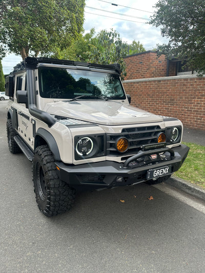 GrenX Lightforce Venom driving light grille kit Ineos Grenadier Off Road Spot Headlight LED conversion