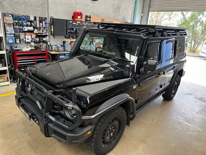 Factory Full Length Rhino Rack conversion kit by GrenX. Low Profile Roof rack Backbone Ineos Grenadier