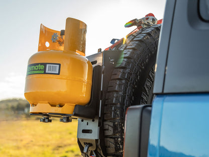 Out-Back Gas Bottle Mount and Spare Tyre Mount