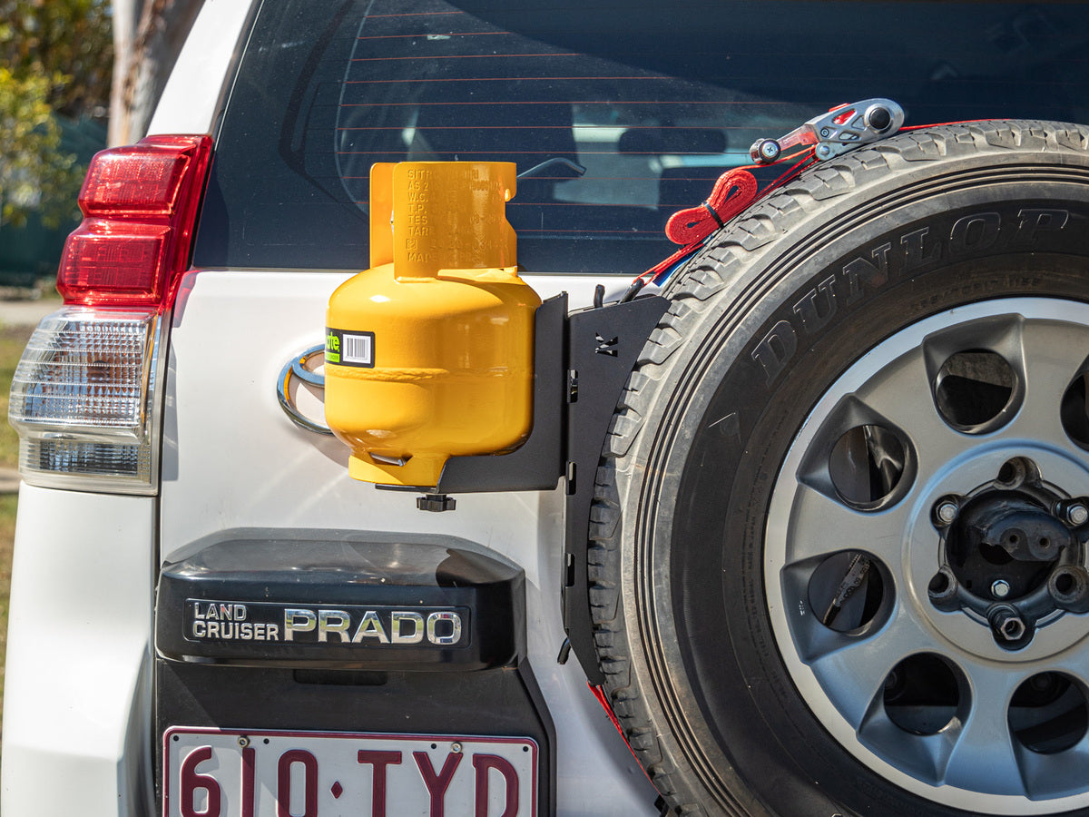 Out-Back Gas Bottle Mount and Spare Tyre Mount