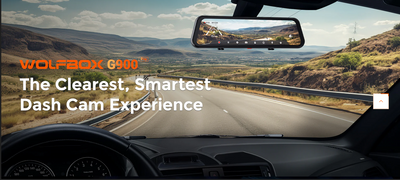 WOLFBOX G900Pro 12MP WiFi Touch Screen Rear View Mirror Dash Cam Smart Mirror