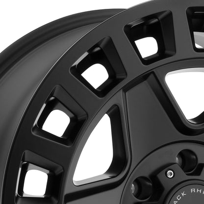 BLACK RHINO YORK Matte Black 17" x 8" +38 Offset 6x130 Bolt Pattern 84.1mm Hub