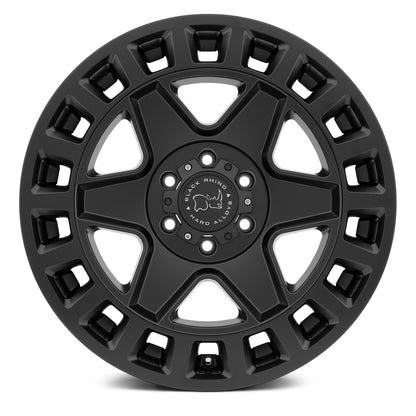 BLACK RHINO YORK Matte Black 17" x 8" +38 Offset 6x130 Bolt Pattern 84.1mm Hub