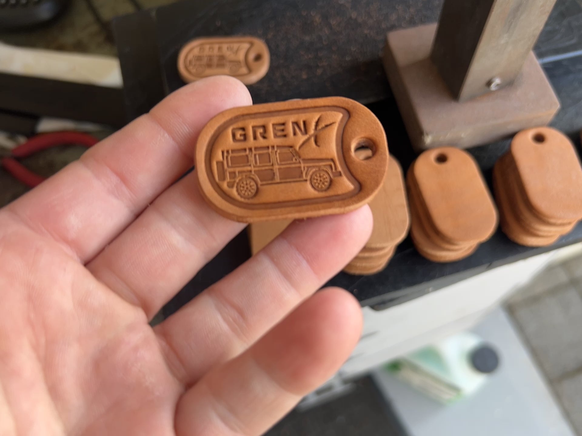 GrenX Leather Keyring